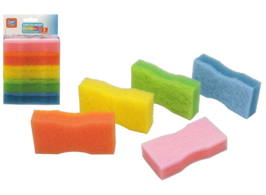 Gąbki do naczyń RAINBOW 5 szt.