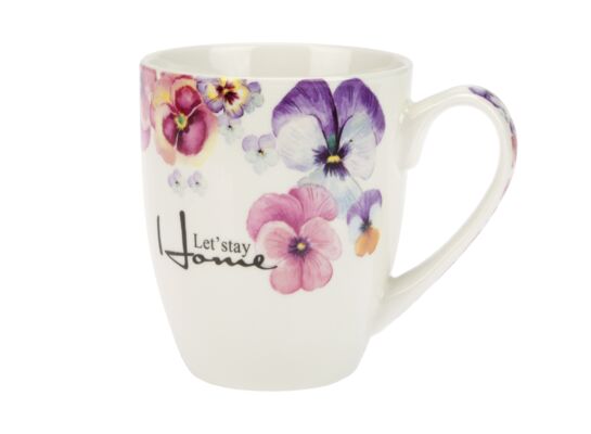 Kubek Bratki 400 ml z porcelany NewBone