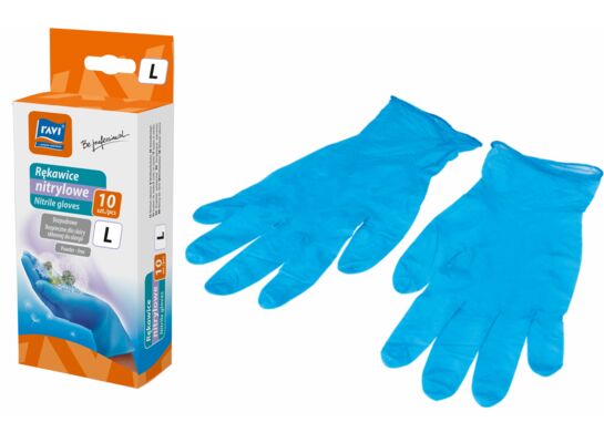 Rękawice nitrylowe L 10 szt. antyalergiczne