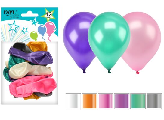 Balony metalizowane LGP 25 cm 12 szt.