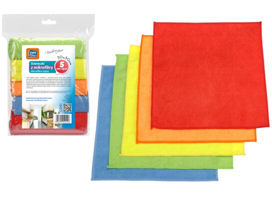 Ściereczki z mikrofibry 30 x 30 cm MODERN HOME 5 szt.