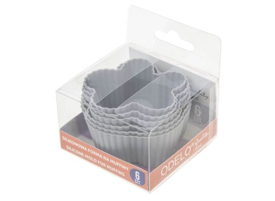 Silikonowa forma kwiatek 6 sztuk ROSELI