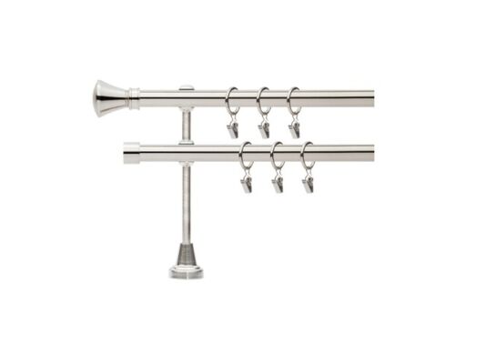 Karnisz podwójny Capri 19 mm 240 cm stal