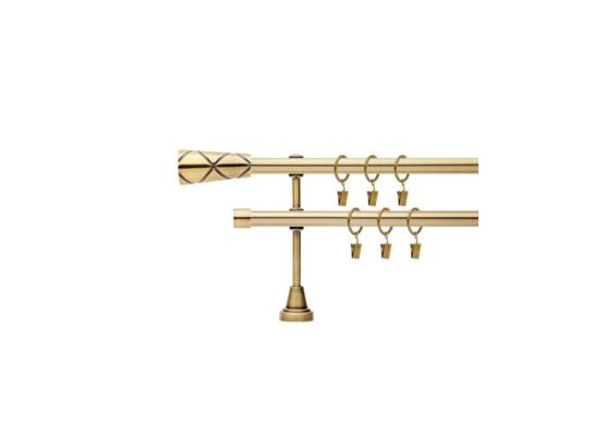 Karnisz podwójny Daco 19 mm 240 cm antyk