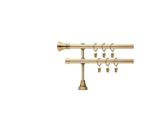 Karnisz podwójny Capri 19 mm 160 cm antyk