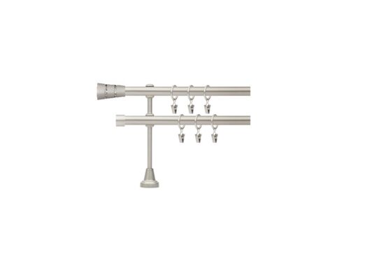 Karnisz podwójny Jonker 19 mm 240 cm satyna