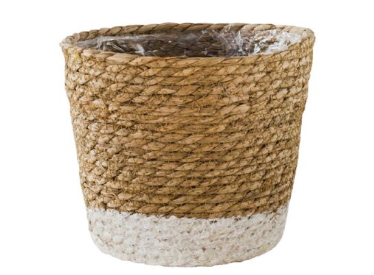 Osłonka kosz moroccan biały L 20 cm