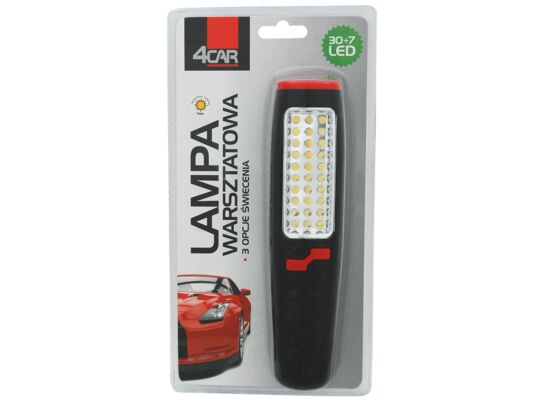 Lampa warsztatowa 30 + 7 LED hak + magnes 4Car