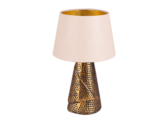 Lampka stołowa MAGDA E27 GOLD / BEIGE STRÜHM