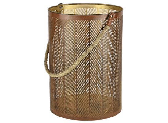 Lampion Indyjski Gold złoty 29 x 20 cm