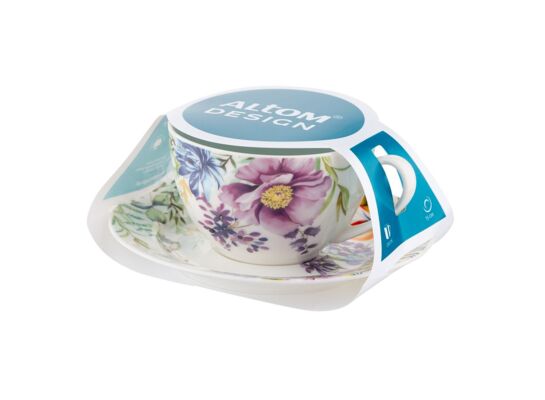 Filiżanka Strelicja 200 ml ze spodkiem 15 cm NBC w opasce PVC