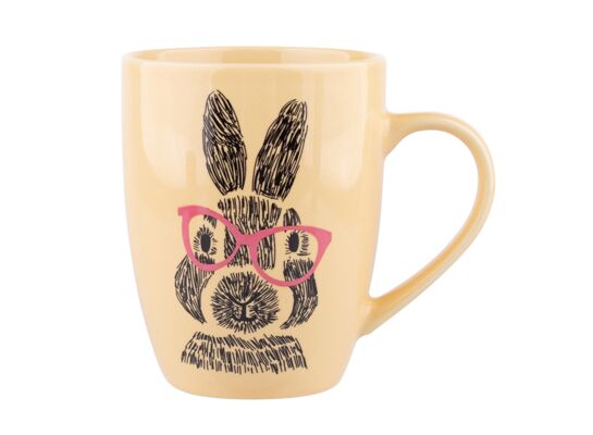 Kubek baryłka Colorful waniliowy NBC 300 ml dek. zając