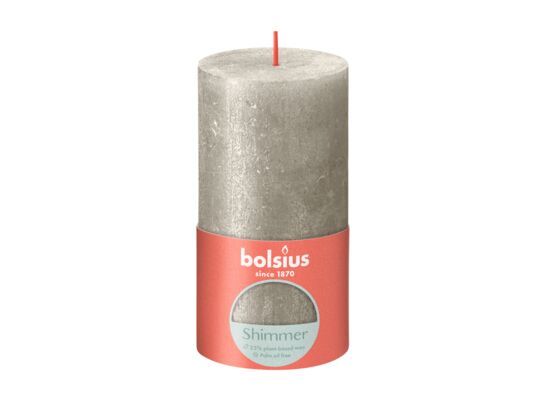 Świeca pieńkowa rustic Shimmer 130/68 szampańska