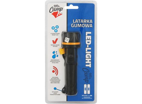 Latarka gumowa 3 LED 3 x R6 Mr Camp
