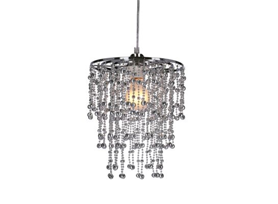 Lampa wisząca RONI 1x60W E27 abażur chromowy