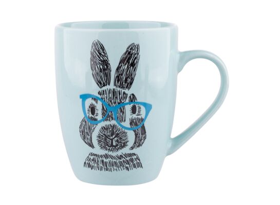 Kubek baryłka Colorful mięta NBC 300 ml dek. zając