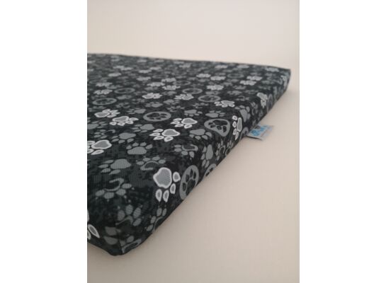 Materac dla psa 60 x 80 cm szary wzór