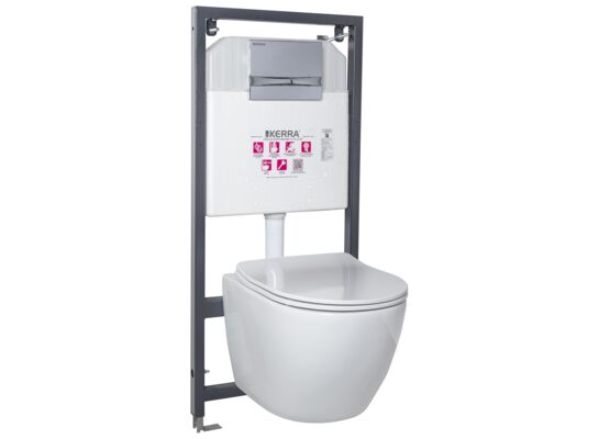 Zestaw podtynkowy WC Delos /Adriatic chrom (kpl) Kerra