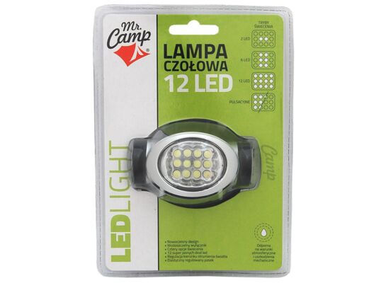 Czołówka 12 LED 3 funkcje Mr Camp
