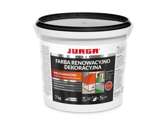 Farba renowacyjno-dekoracyjna czerwony ceglasty 7 kg