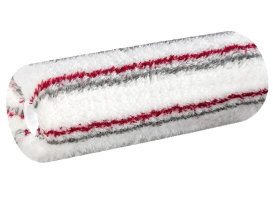 Wałek 25 cm rdzeń 44 mm P8 PET szaro-czerwony pasek