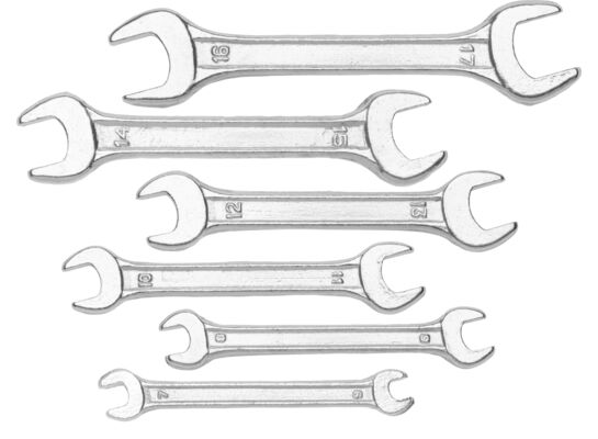 Klucz płaski 6 - 17 mm zestaw 6 sztuk