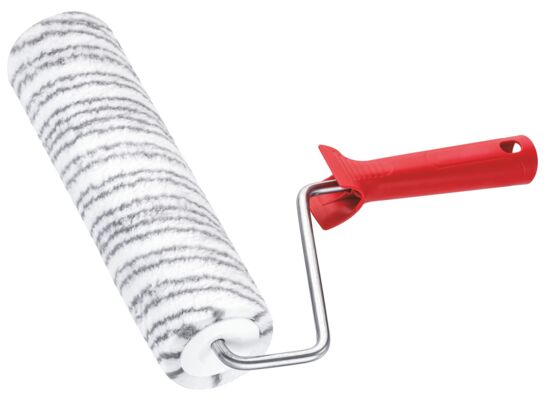 Rolka 25 cm rdzeń 48 PET szary pasek rączka 1K czerwona