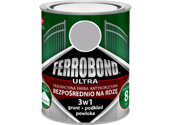 Farba antykorozyjna FERROBOND ULTRA połysk srebrny RAL 9006 0,7 l