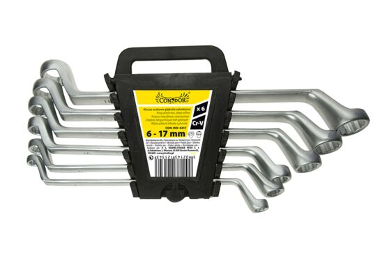 Klucz oczkowy głęboko odsadzony 6 - 17 mm zestaw 6 sztuk Condor