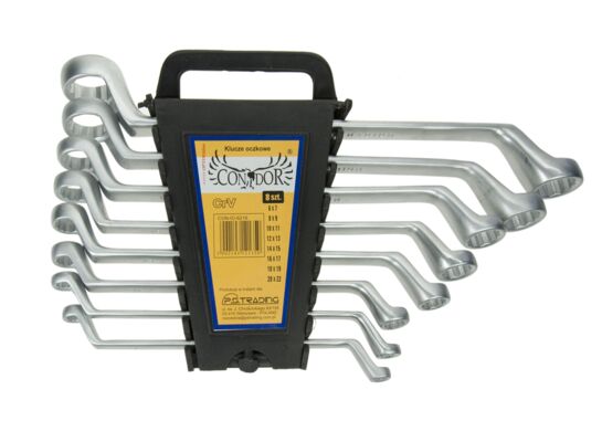 Klucz oczkowy głęboko odsadzony 6 - 22 mm zestaw 8 sztuk