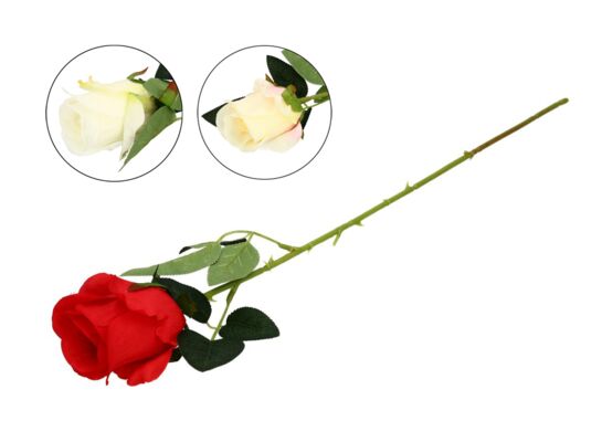 Róża kwiat sztuczny 55cm mix 3 kolory