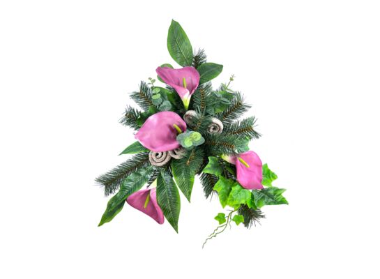 Stroik ze sztucznych kwiatów mix kolorów