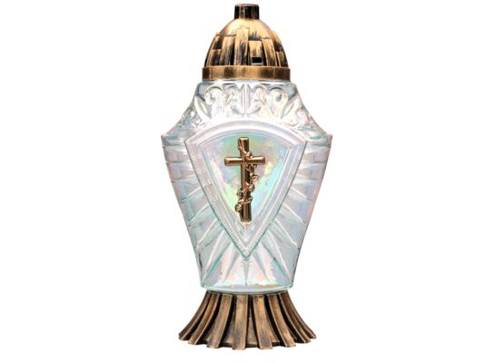 Znicz szklany 36,5 cm Z-61/ZŁ złoty