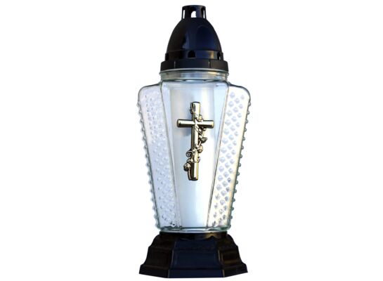 Znicz szklany 31,5 cm Z-41 złoty