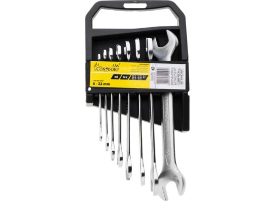 Klucz płaski 6,0 - 22 mm zestaw 8 sztuk Condor