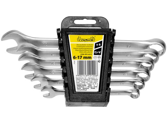 Klucz płasko - oczkowy 8,0 - 17,0 mm zestaw 6 sztuk Condor