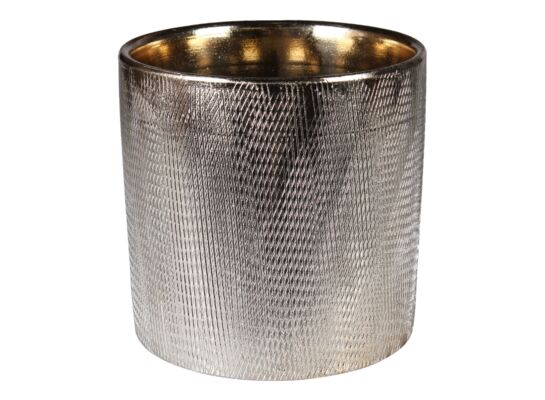 Osłonka ceramiczna HUGO 18,5 x 18,5 x 17 cm złota