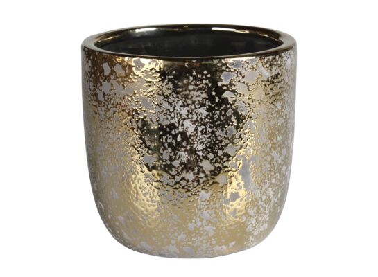 Osłonka ceramiczna GULD 11 x 11 x 10 cm złota