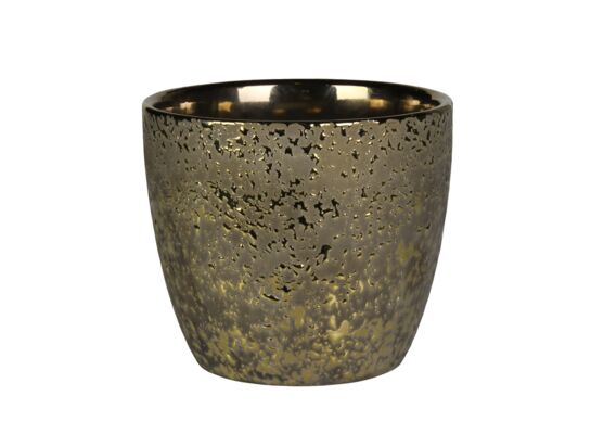 Osłonka ceramiczna GULD 13,8 x 13,8 x 12 cm złota