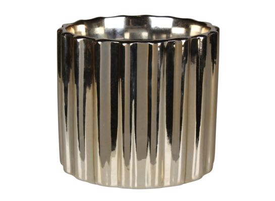 Osłonka ceramiczna MONY 13,5 x 13,5 x 12 cm złota