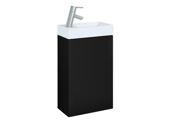 Szafka podwieszana z umywalką 40 cm 1D czarny mat