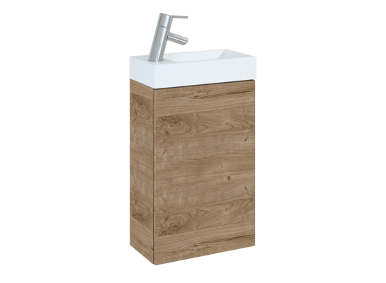 Szafka podwieszana z umywalką 40 cm 1D dąb canela