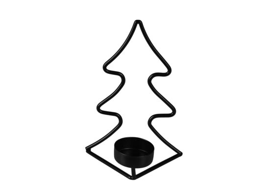 Świecznik FIR 11,5 x 8, x 16,5 cm metal czarny