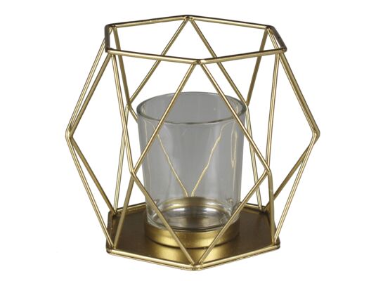 Latarenka SERA 13 x 11,5 x 11 cm złoty