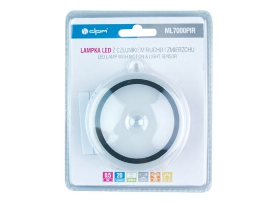 Lampka LED z czujnikiem ruchu i zmierzchu 0,5 W antracytowy