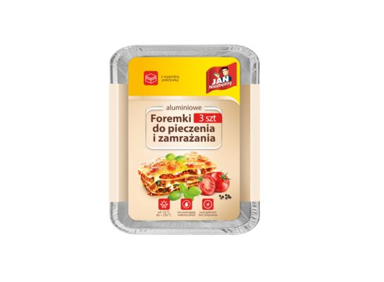 Foremki do pieczenia i zamrażania aluminiowe 3 sztuki Jan Niezbędny