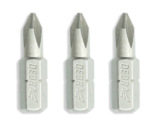 Zestaw końcówek wkrętakowych bitów Phillips PH1/2/3 25 mm blister