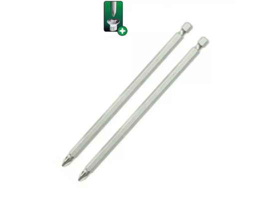 Końcówki wkrętakowe bity Pozidriv PZ2x150 mm 2 szt blister