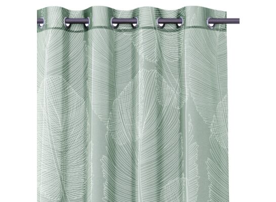 Firana PALM eyelets 140 x 270 cm zielona