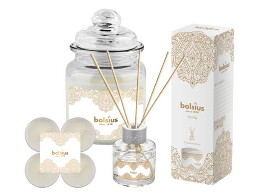 Zestaw zapachowy świeca + dyfuzor + podgrzewacz wanilia Bolsius